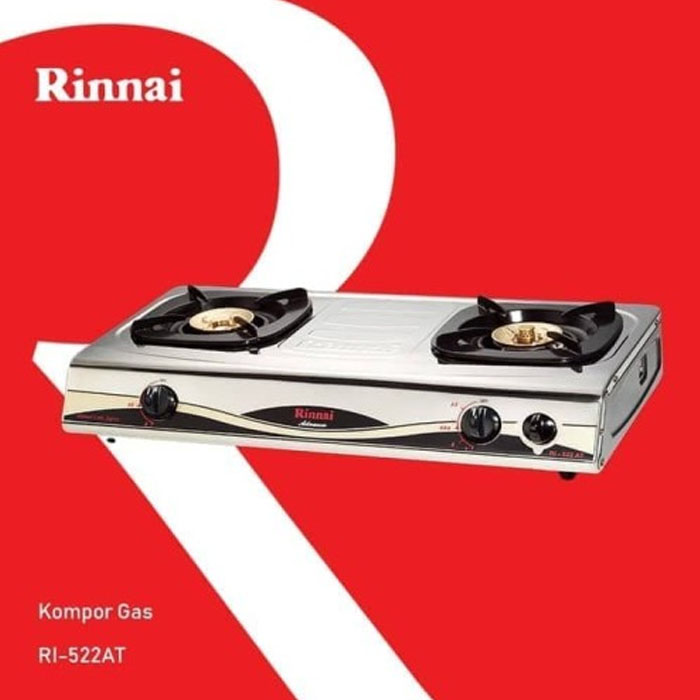 Rinnai Kompor Gas 2 Tungku Stainles - RI522AT